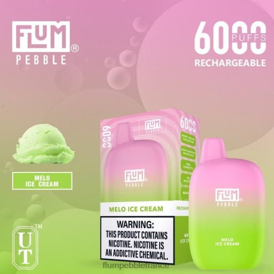 Flum Pebble Review - FLUM PEBBLES 6000 bouffées glace au melo P808655