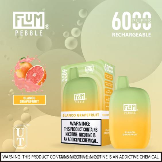 Flum Pebble Vape Price - FLUM PEBBLES 6000 bouffées pamplemousse blanc P808610